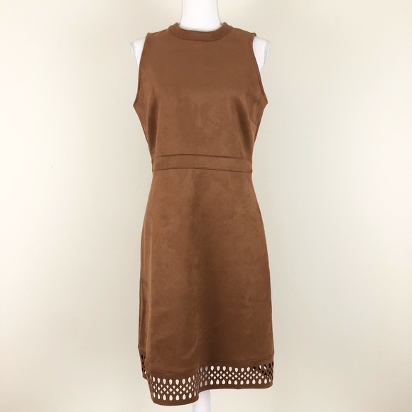 Ann Taylor Factory Dresses & Skirts - Ann Taylor Faux Suede Sleeveless Cutout Dress